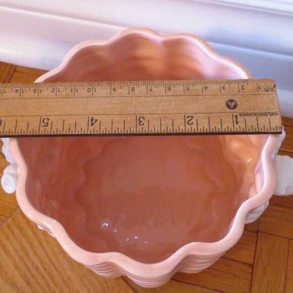 vintage pink fitz and Floyd 1982 planter, shell, sea, beach, vase, housewarming - Picture 9 of 10